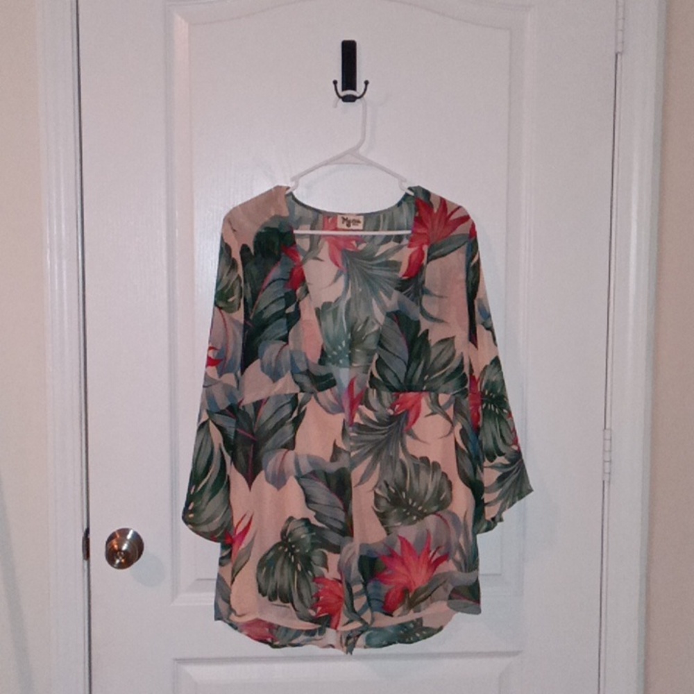 Show Me Your Mumu Small Floral Tropical in Kauai Kisses Roxy Romper